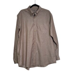 L.L. Bean Men’s REG L Brown Long Sleeve Button Down Shirt